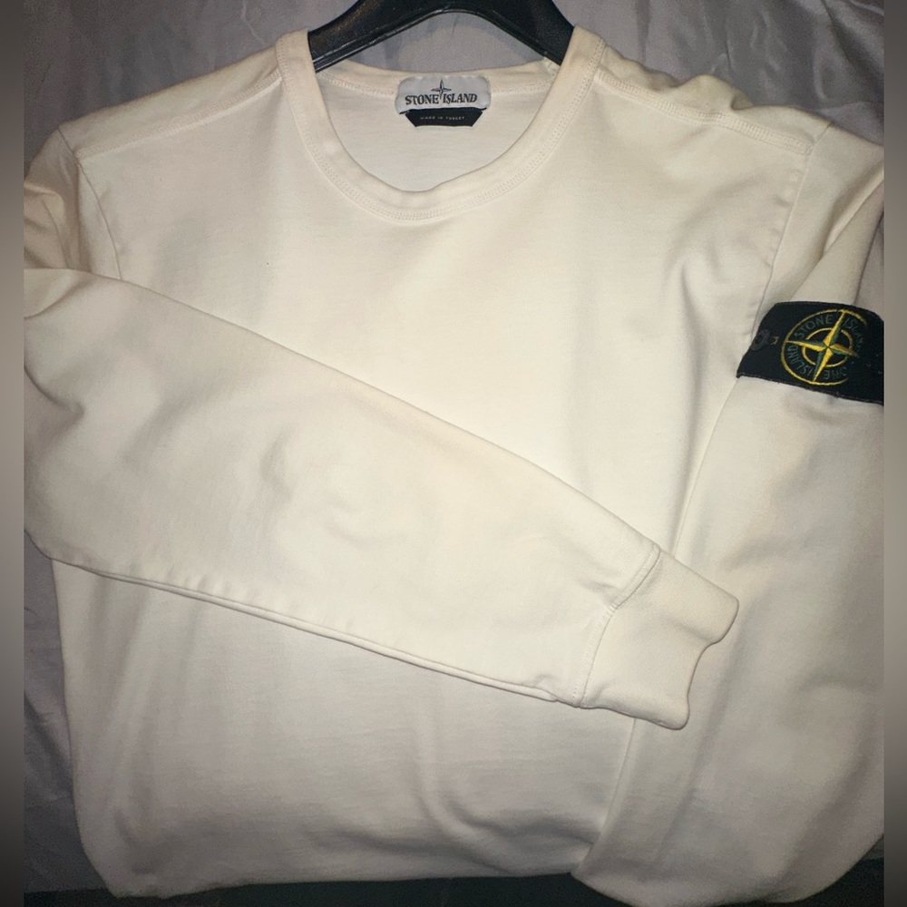 Stone Island thick long sleeve shirt with patch